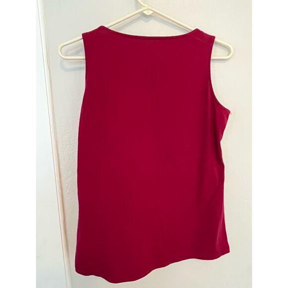 Women's Covington Red Tank Shirt with Flower Details Size Medium - Picture 3 of 8